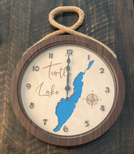 Load image into Gallery viewer, 12” Turtle Lake , SK wall clock
