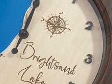 Load image into Gallery viewer, 12” Brightsand  Lake , SK  wall clock
