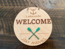 Load image into Gallery viewer, Wall sign “Lakeside WELCOME”
