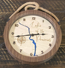 Load image into Gallery viewer, Lake of the Prairies , wall clock
