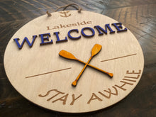 Load image into Gallery viewer, Wall sign “Lakeside WELCOME”
