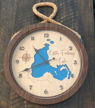 Load image into Gallery viewer, 12” Little Fishing Lake , SK wall clock
