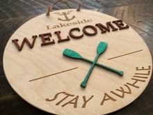 Load image into Gallery viewer, Wall sign “Lakeside WELCOME”
