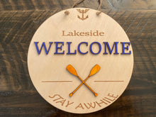 Load image into Gallery viewer, Wall sign “Lakeside WELCOME”
