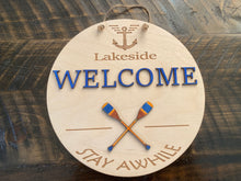 Load image into Gallery viewer, Wall sign “Lakeside WELCOME”
